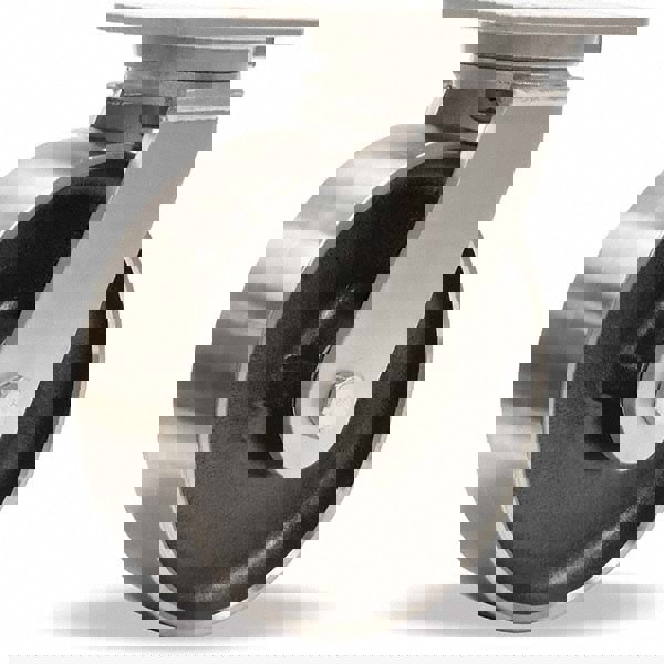 Swivel Top Plate Caster: Forged Steel, 10